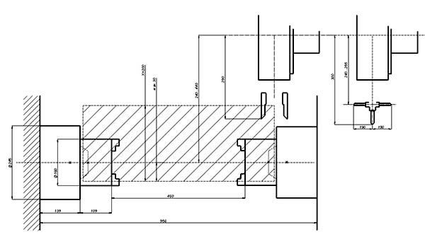 Габаритні розміри робочого простору токарного верстата ТМ-160 Габаритні розміри робочого простору токарного верстата ТМ-160